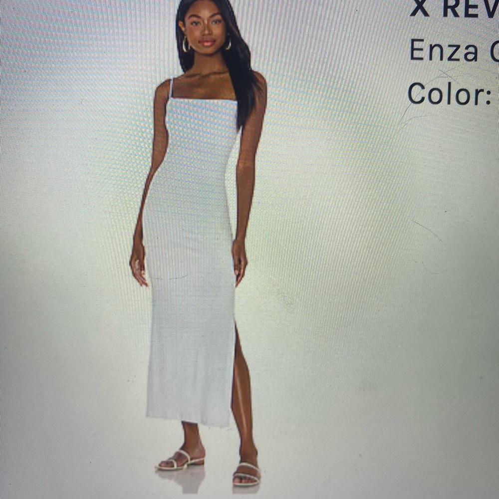 Enza costa straps white dress